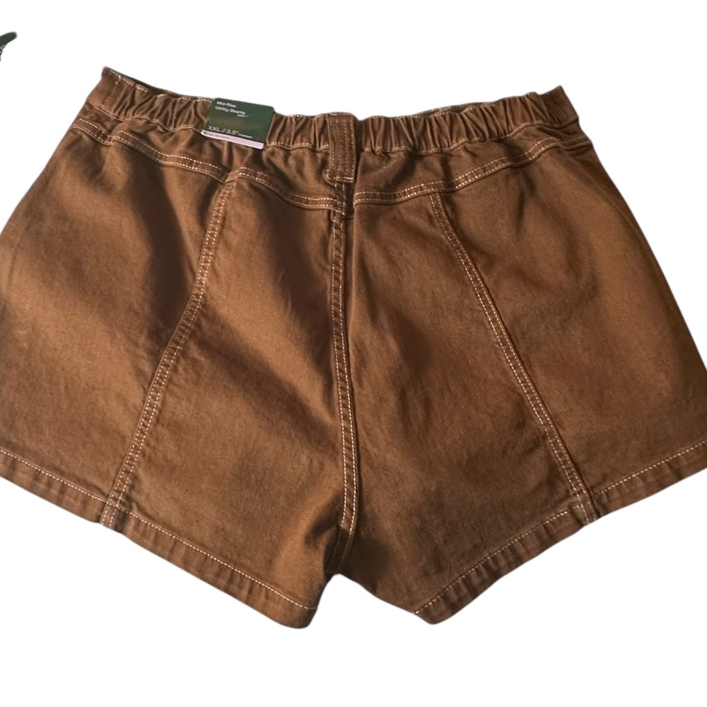 Mid-Rise Utility Shorts Brown - Picture 16 of 16